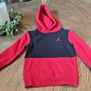 Jordan hoodie size 7 black and red